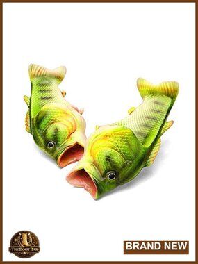 Realistic Fish Slippers Silicone Non-Slip Watershoe for Beach Pool